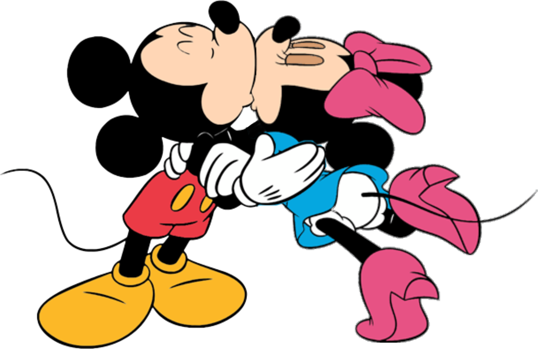 Mickeyand Minnie Kissing Cartoon