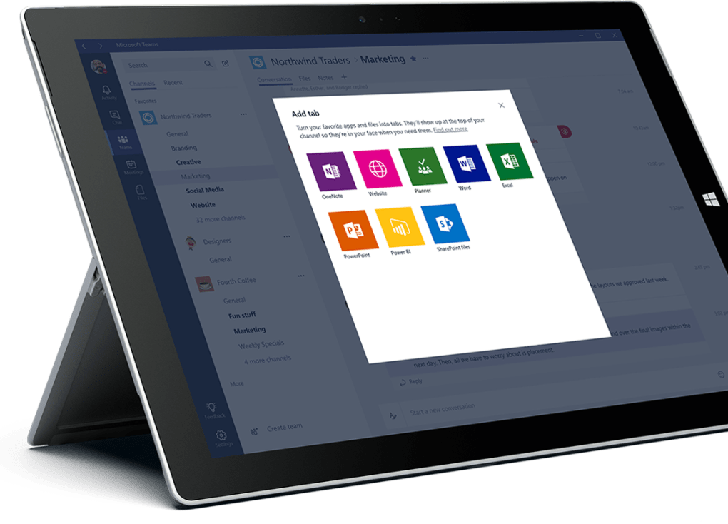 Microsoft Teams Add Tab Interface