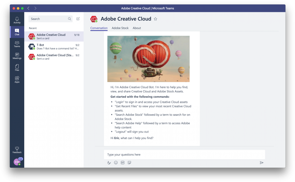 Microsoft Teams Adobe Creative Cloud Integration