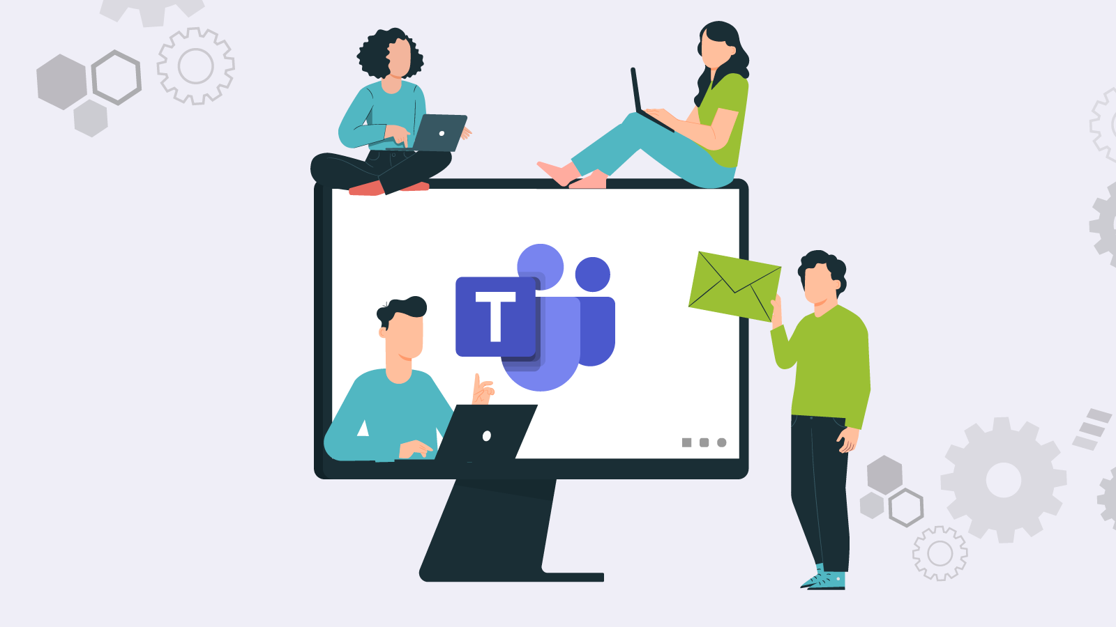 Microsoft Teams Collaboration Illustration