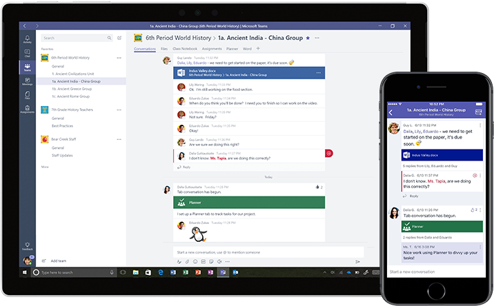 Microsoft Teams Desktopand Mobile App