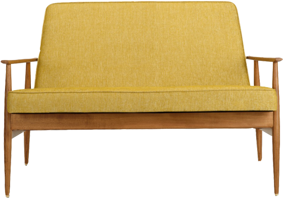 Mid Century Modern Yellow Sofa