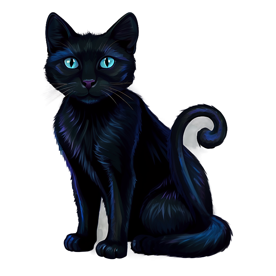 Midnight Black Cat Png Qry