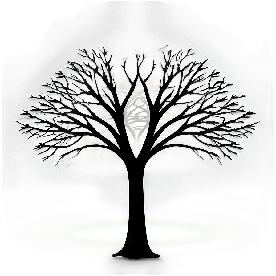 Midnight Black Tree Design Png Kee