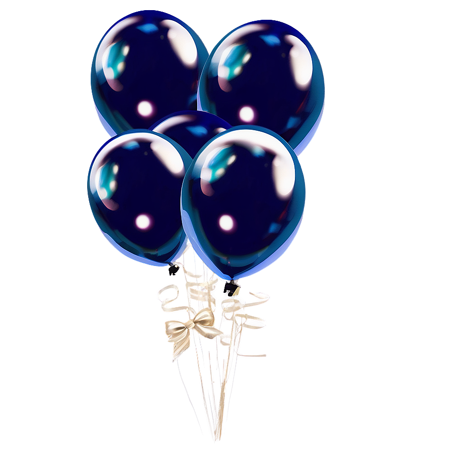 Midnight Blue Balloons Png 06122024