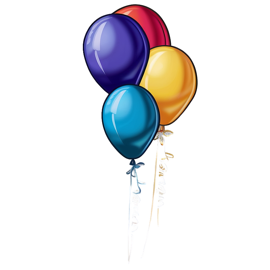 Midnight Blue Balloons Png 51