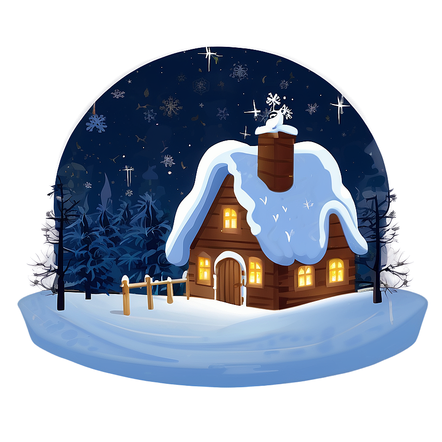 Midnight Christmas Snow Scene Png 93