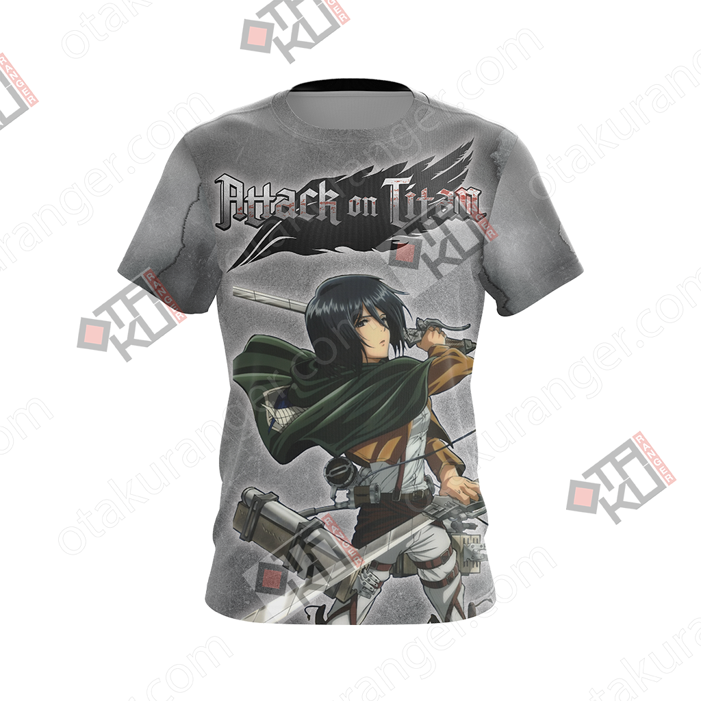 Mikasa Ackerman Attackon Titan T Shirt Design