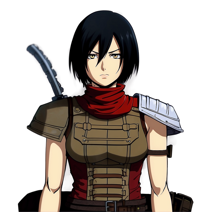 Mikasa Ackerman Fierce Look Png 06242024