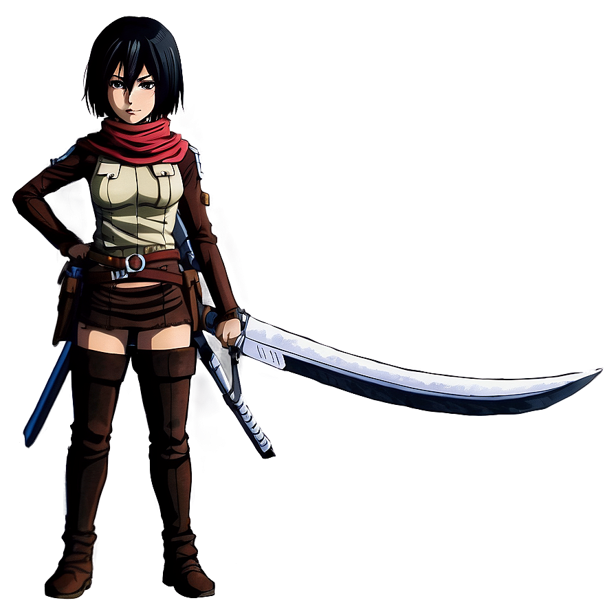 Mikasa Ackerman Ready For Battle Png 54