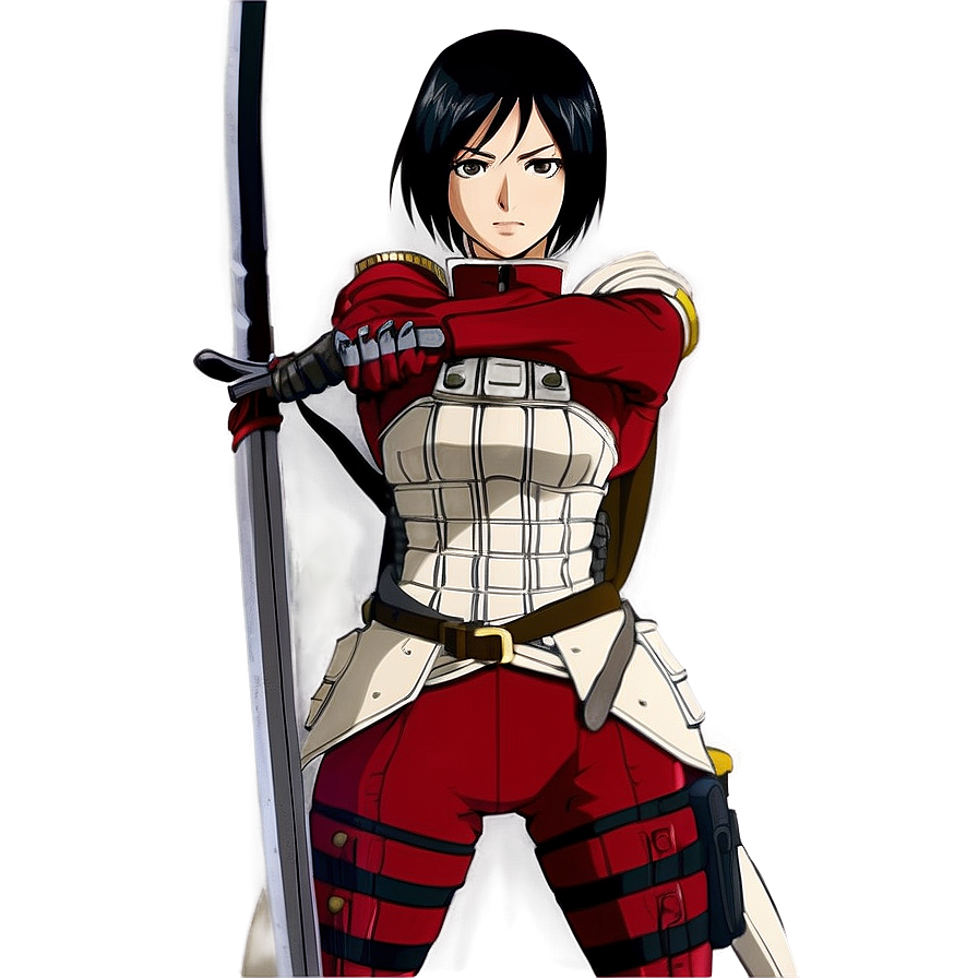 Mikasa Ackerman Ready For Battle Png Jmk49