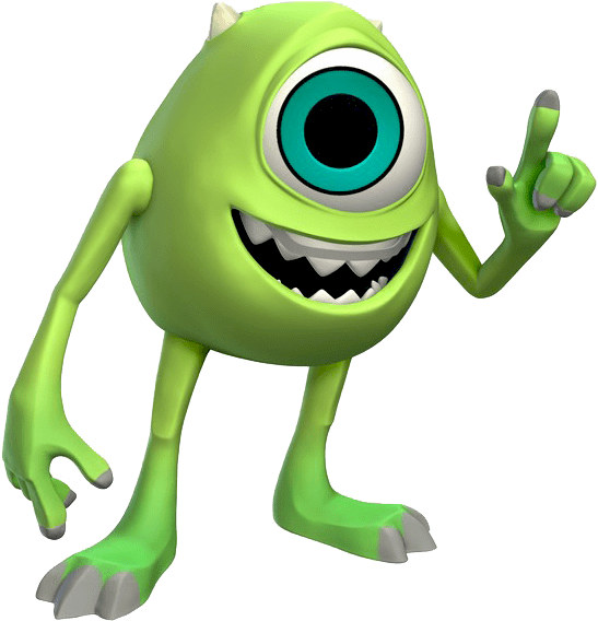 Mike Wazowski Pointing Gesture