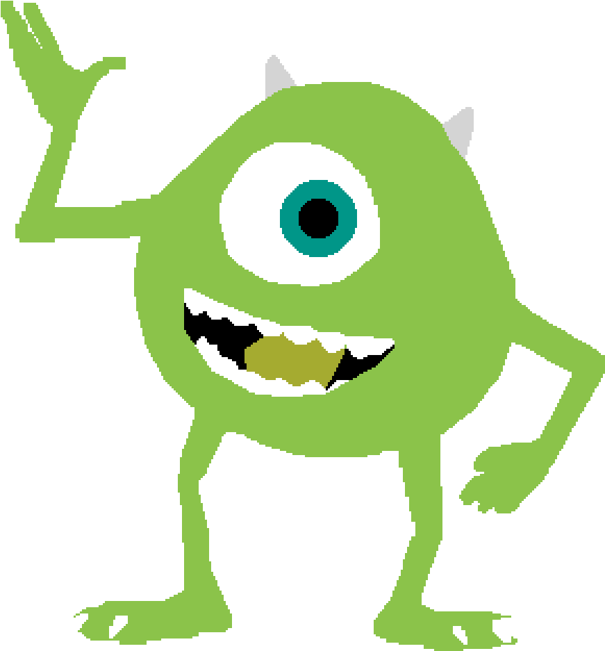 Mike Wazowski Waving Illustration