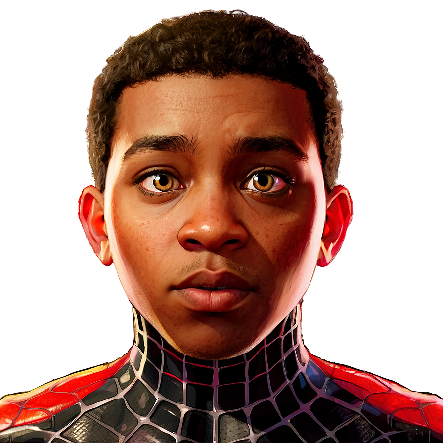 Miles Morales Close-up Png Miq49