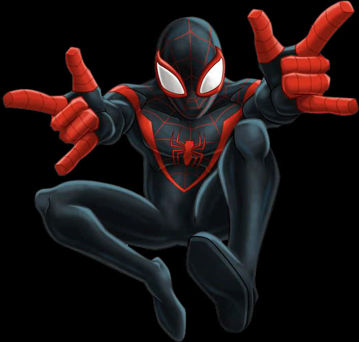 Miles Morales Spiderman Action Pose