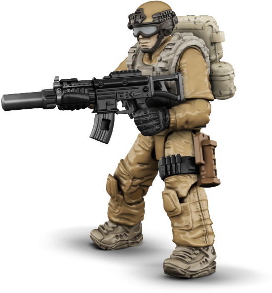 Military Action Figure With Rifle