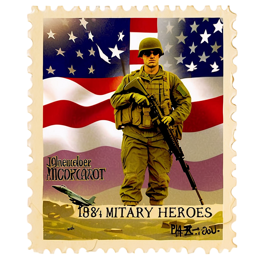 Military Heroes Postage Stamp Png Fhc