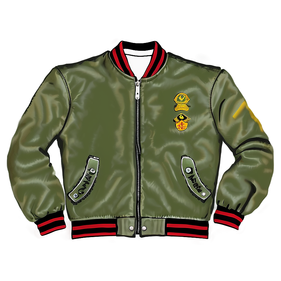 Military Inspired Bomber Jacket Png Avv74