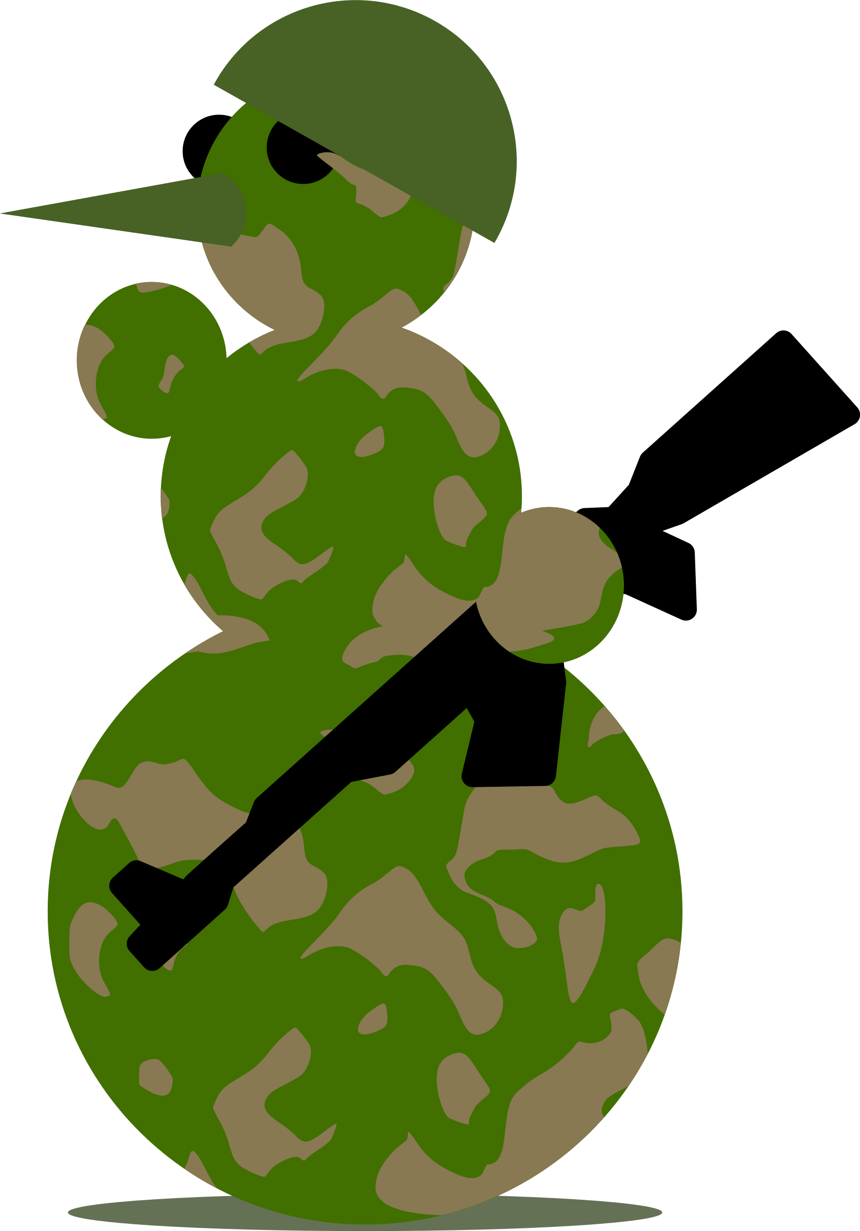 Military Snowman Clipart