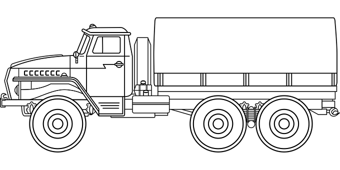 Military_ Truck_ Silhouette_ Vector