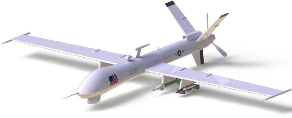 Military Unmanned Aerial Vehicle3 D Render