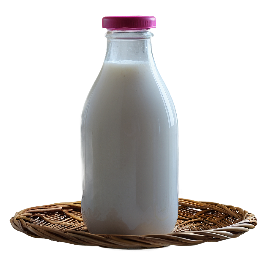 Milk Bottle In Basket Png 4