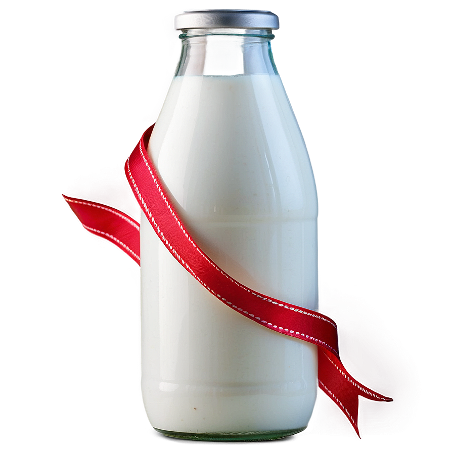 Milk Bottle With Ribbon Png 60