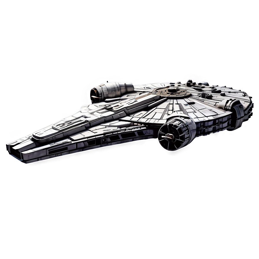 Millennium Falcon With Characters Png Phq