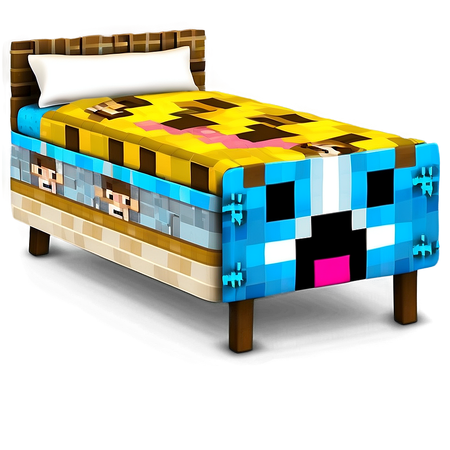 Minecraft Bed For Kids Png Cpu