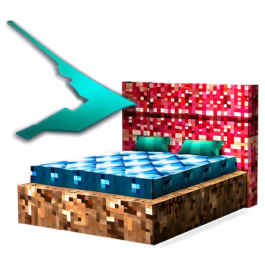 Minecraft Bed In Cave Png 06122024