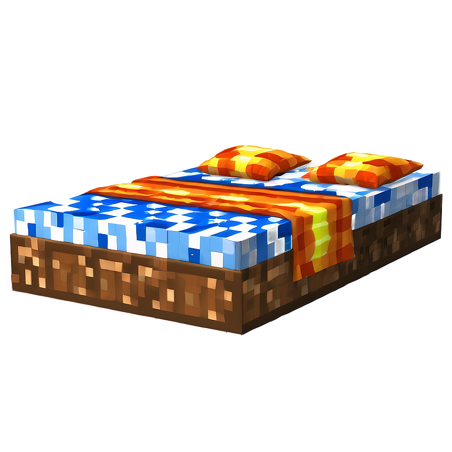 Minecraft Bed In Cave Png Wii