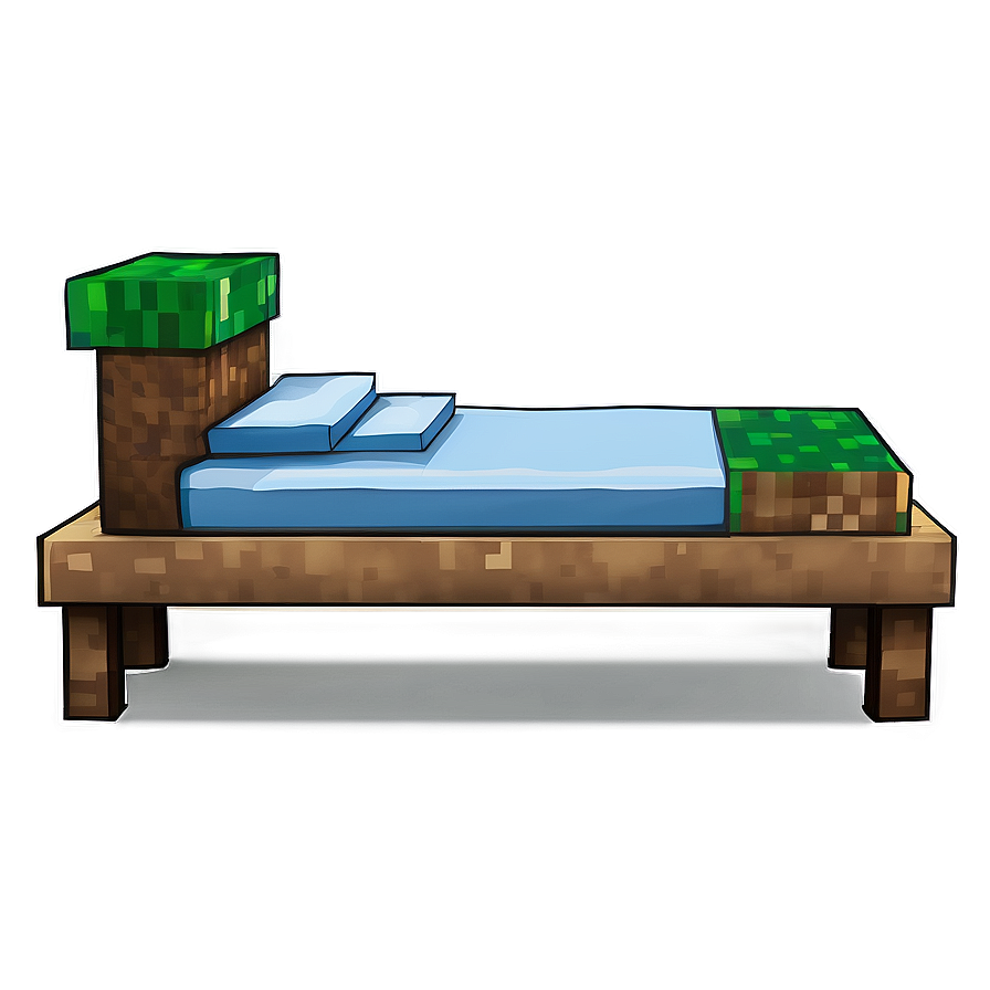 Minecraft Bed On Mountain Png 06122024