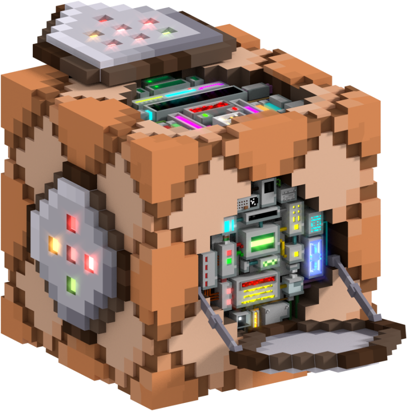 Minecraft Block Computer Concept Art