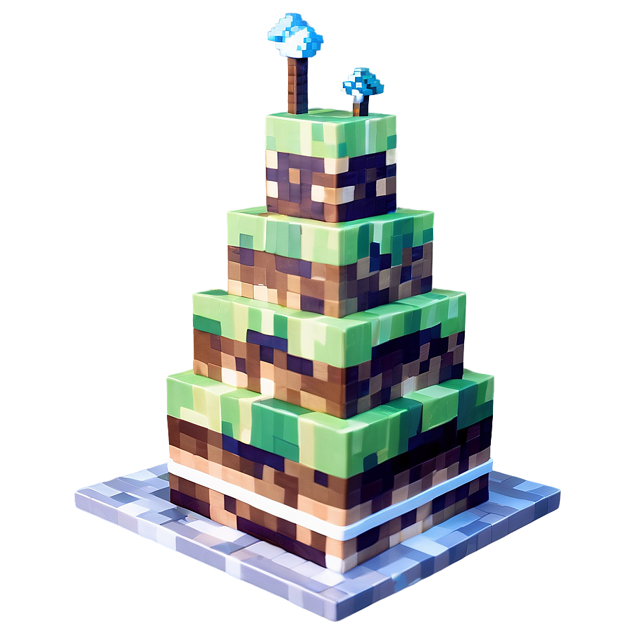 Minecraft Cake 3d Model Png Lbi63