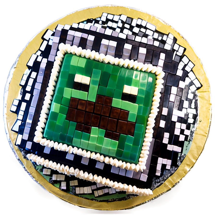 Minecraft Cake Top View Png 06132024