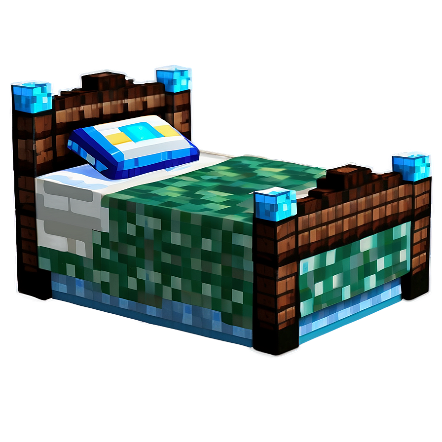 Minecraft Cartoon Bed Png 06122024