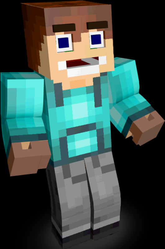 Minecraft Character Steve Diamond Armor