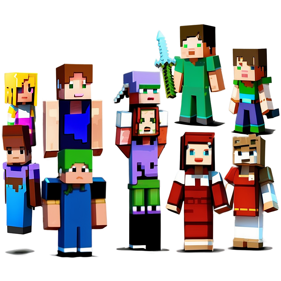 Minecraft Characters In Pixel Art Png 05252024