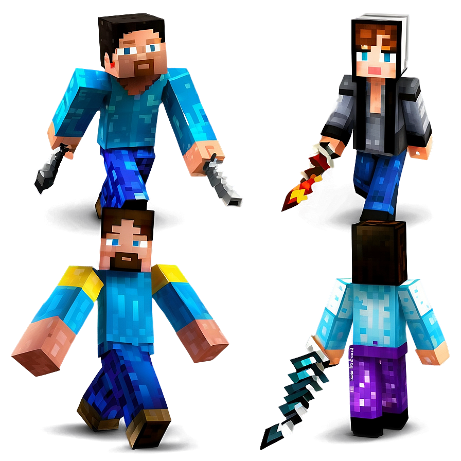 Minecraft Characters Pack Png Ggn