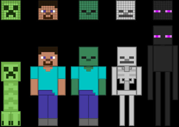 Minecraft Charactersand Faces