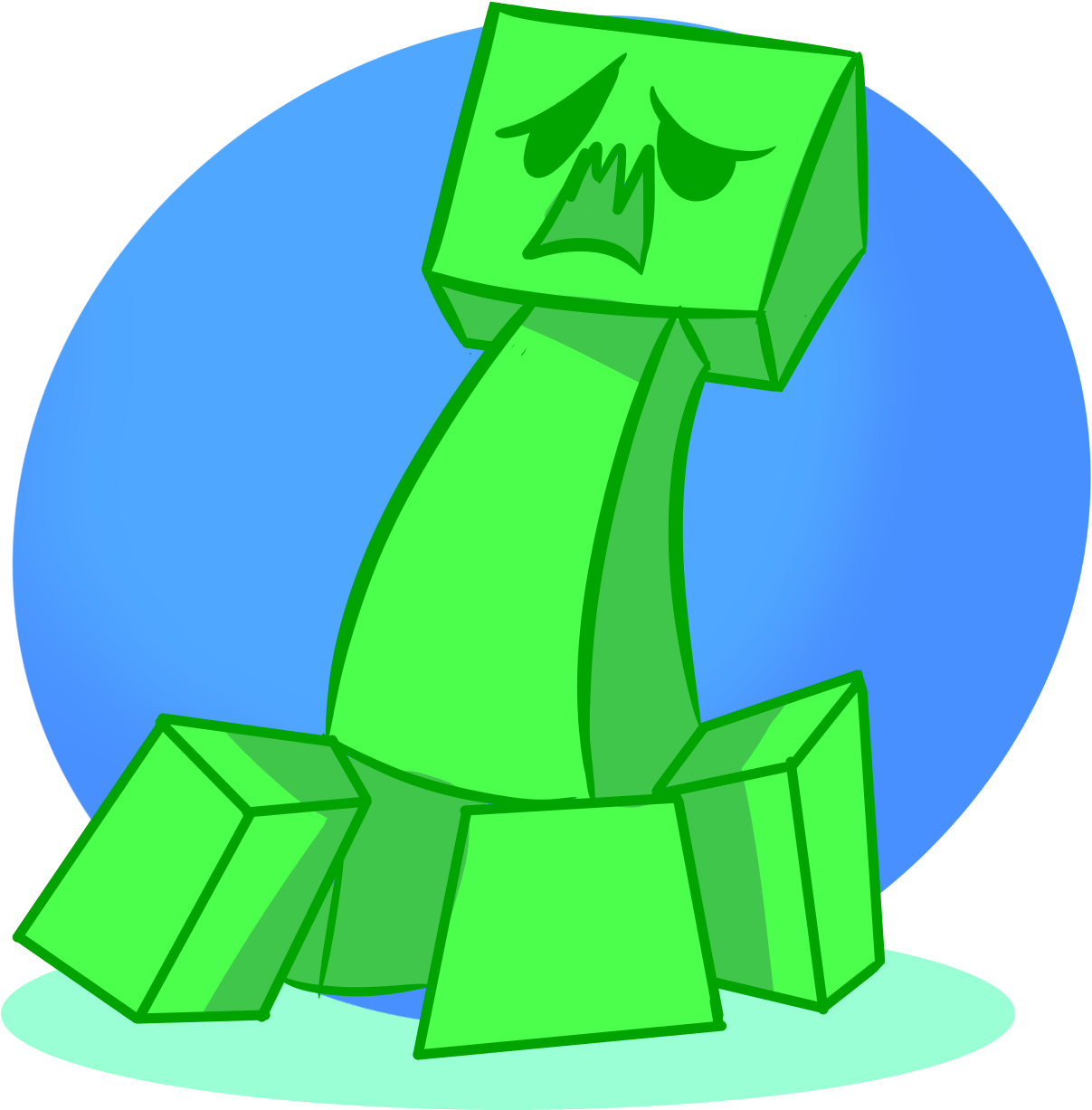 Minecraft Creeper Cartoon