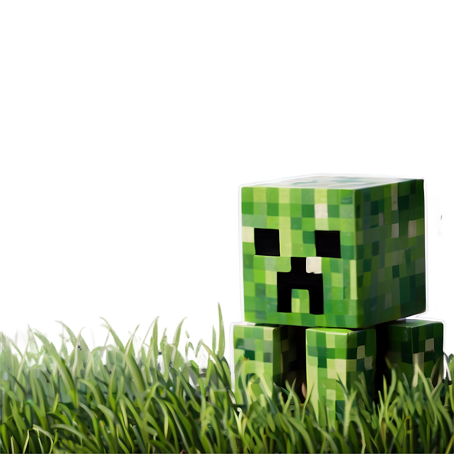 Minecraft Creeper In Grass Png Rde83