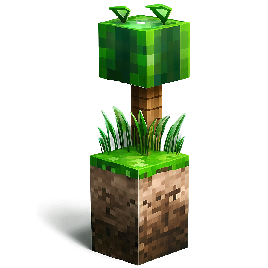 Minecraft Grass Block Design Element Png 47