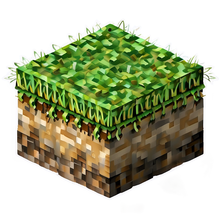 Minecraft Grass Block Isometric Png 06252024