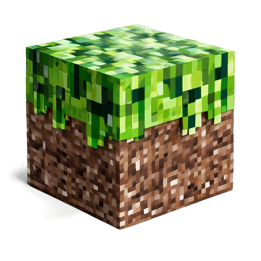 Minecraft Grass Block On Transparent Background Png Ajd