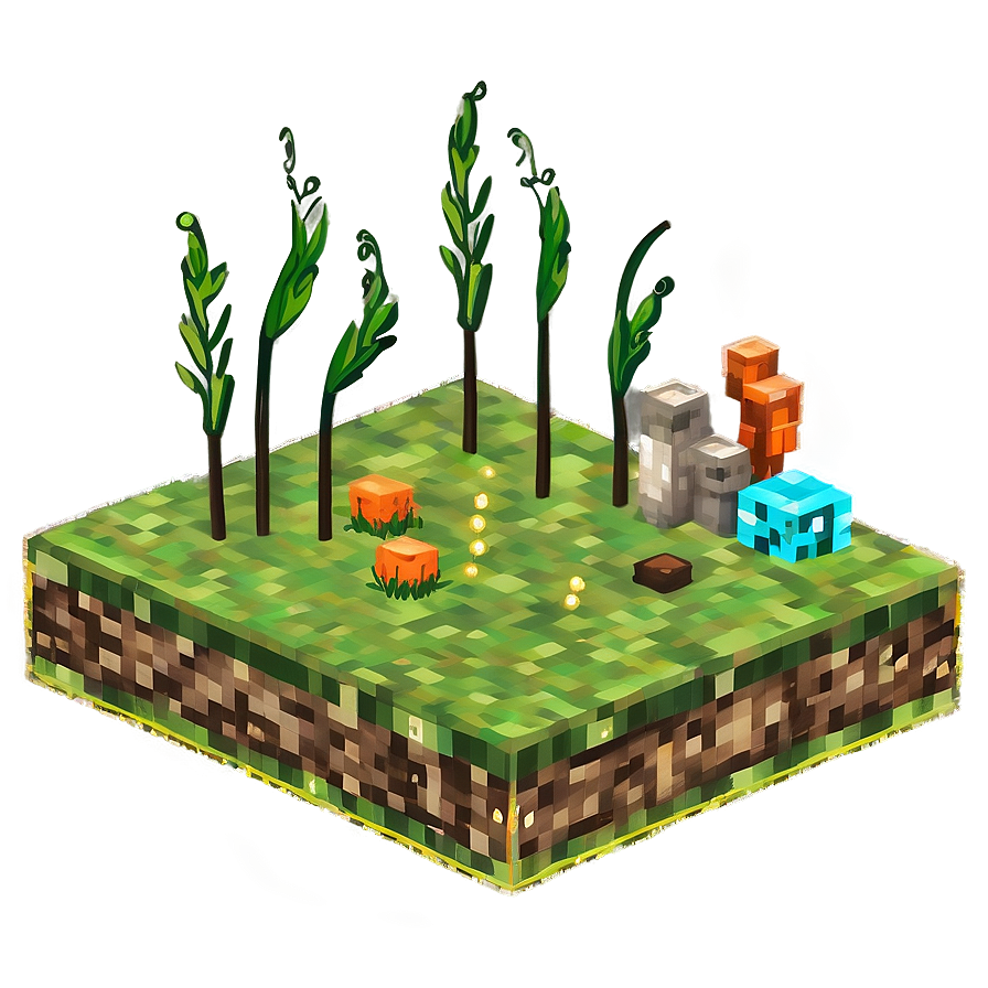 Minecraft Grass Block With Mycelium Png 05252024