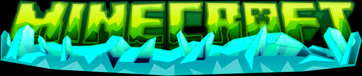 Minecraft Logowith Ice Crystals