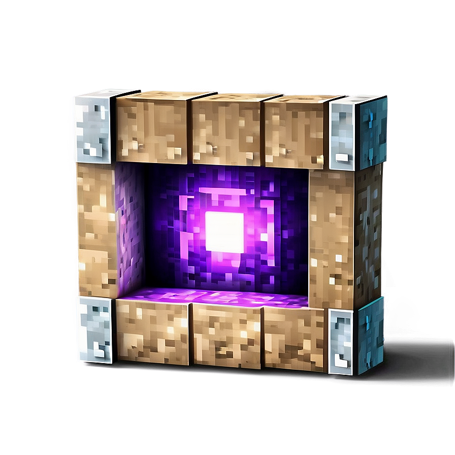 Minecraft Nether Portal Art Png Rfv4