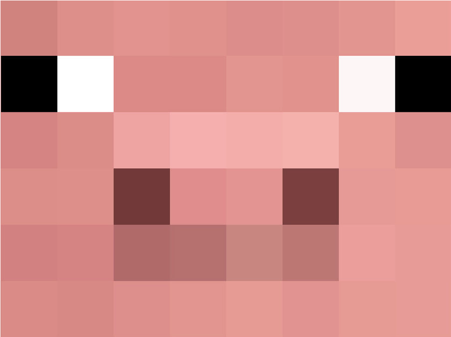 Minecraft Pig Face Pixel Art