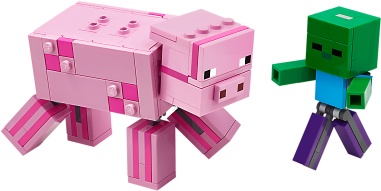 Minecraft Pigand Zombie Figures